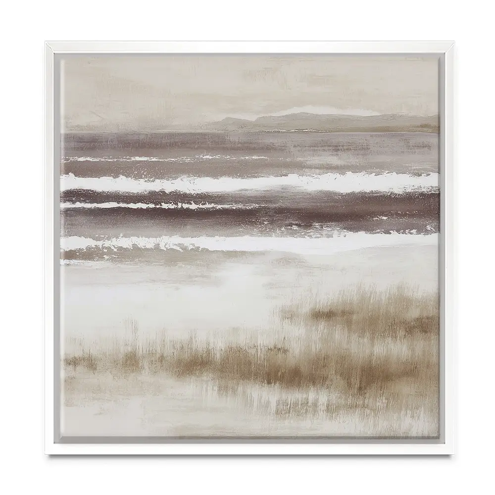 Distant Marsh Horizon Square Canvas Print Distant Marsh Horizon Square Canvas Print wall art product Chromatic Storm Studio