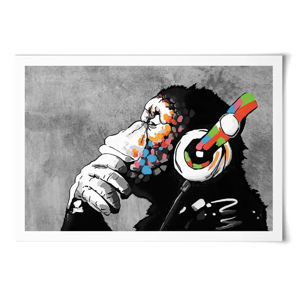 DJ Monkey Art Print DJ Monkey Art Print | D J Monkey Artwork | Banksy Art wall art product Banksy