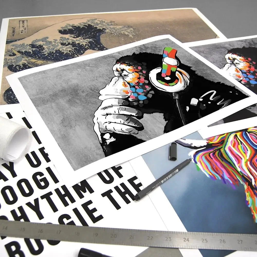 DJ Monkey Art Print DJ Monkey Art Print | D J Monkey Artwork | Banksy Art wall art product Banksy