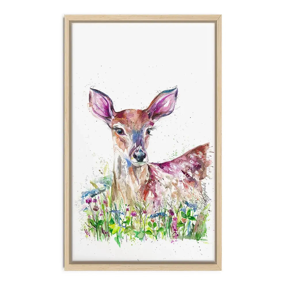 Doe-A-Deer Canvas Print Doe-A-Deer Canvas Print wall art product Nicola Jane Rowles