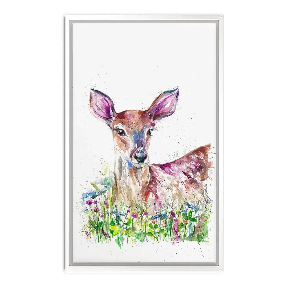 Doe-A-Deer Canvas Print Doe-A-Deer Canvas Print wall art product Nicola Jane Rowles