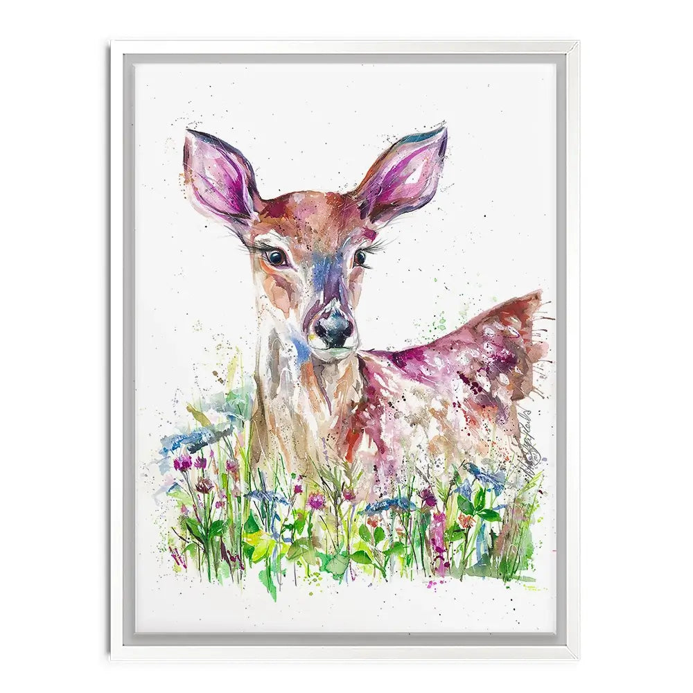 Doe-A-Deer Canvas Print Doe-A-Deer Canvas Print wall art product Nicola Jane Rowles
