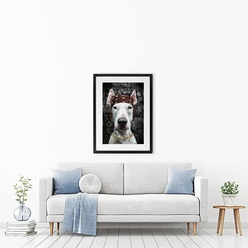 Dog In Bandana Framed Art Print Dog In Bandana Framed Art Print wall art product Svetlana Aleynikova