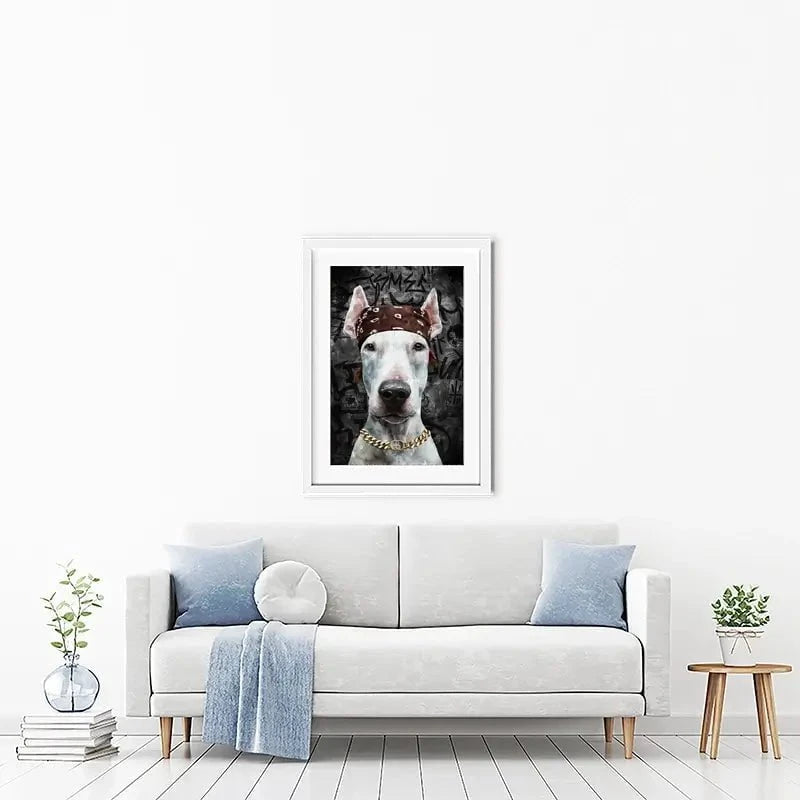 Dog In Bandana Framed Art Print Dog In Bandana Framed Art Print wall art product Svetlana Aleynikova