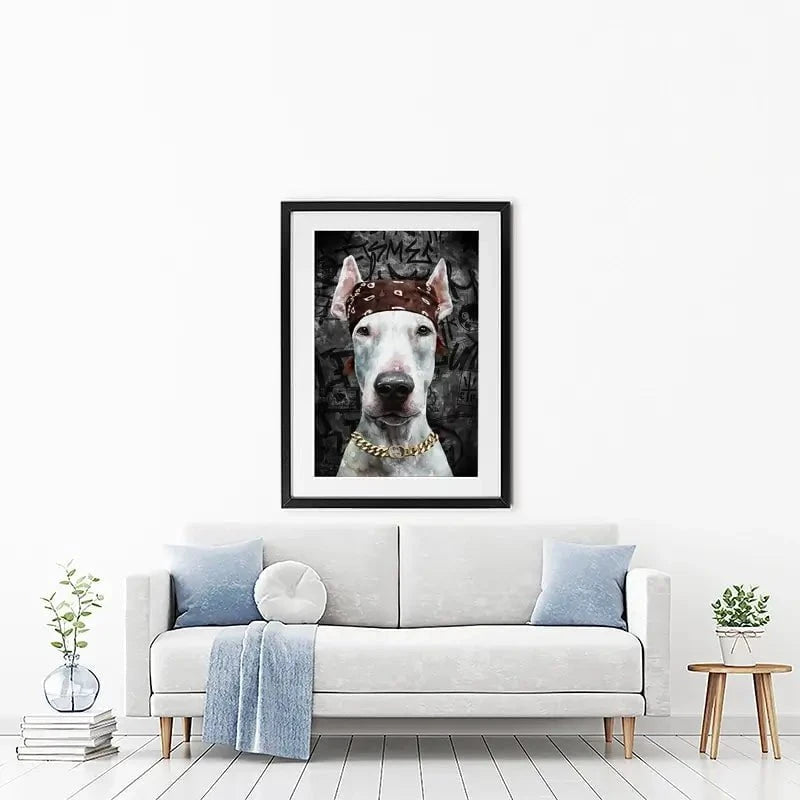 Dog In Bandana Framed Art Print Dog In Bandana Framed Art Print wall art product Svetlana Aleynikova