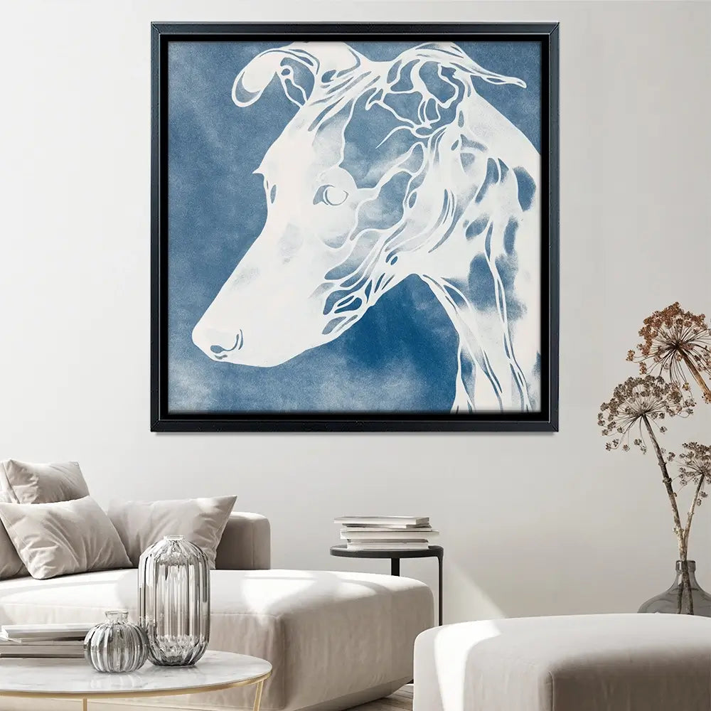 Dog Profile Square Canvas Print Dog Profile Square Canvas Print wall art product Chromatic Storm Studio