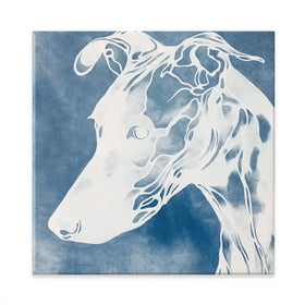 Dog Profile Square Canvas Print Dog Profile Square Canvas Print wall art product Chromatic Storm Studio