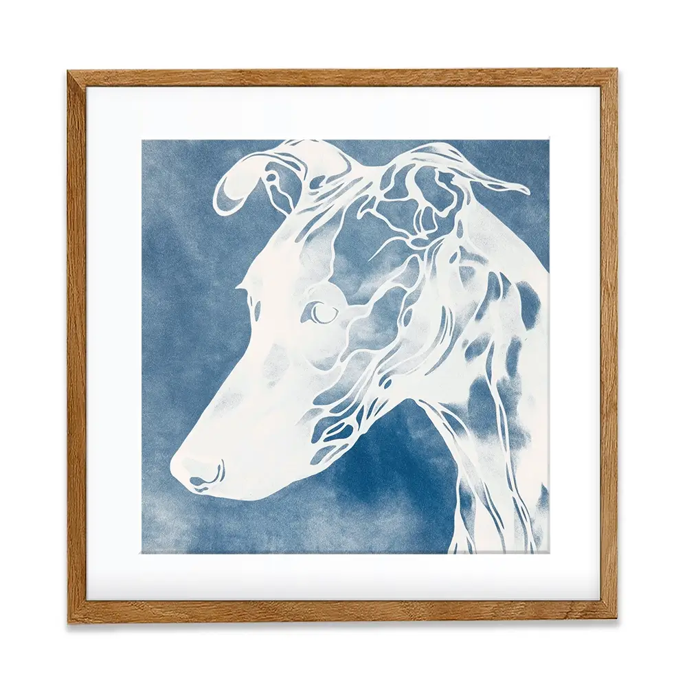 Dog Profile Square Framed Art Print Dog Profile Square Framed Art Print wall art product Chromatic Storm Studio
