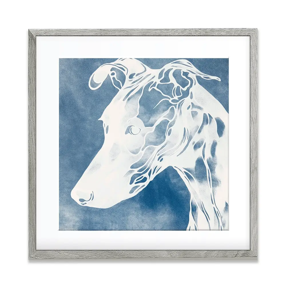Dog Profile Square Framed Art Print Dog Profile Square Framed Art Print wall art product Chromatic Storm Studio