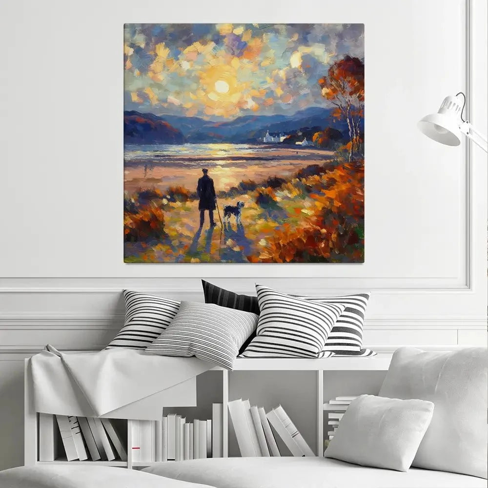 Dog Walker Canvas Print Dog Walker Canvas Print wall art product David Alexander Elder