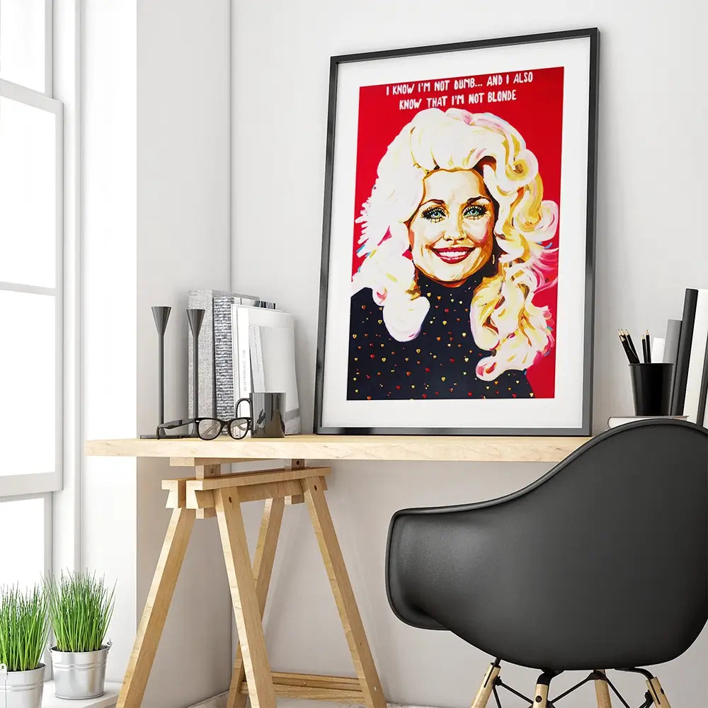 Dolly Parton Queen Of Country Framed Art Print Dolly Parton Queen Of Country Framed Art Print wall art product Juliet Stockton