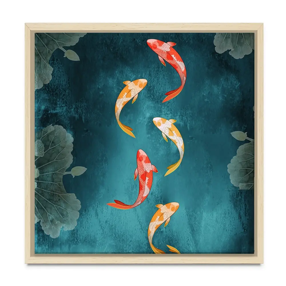 Don't Be Koi Square Canvas Print Don't Be Koi Square Canvas Print wall art product Abubkr Mohamed / Shutterstock