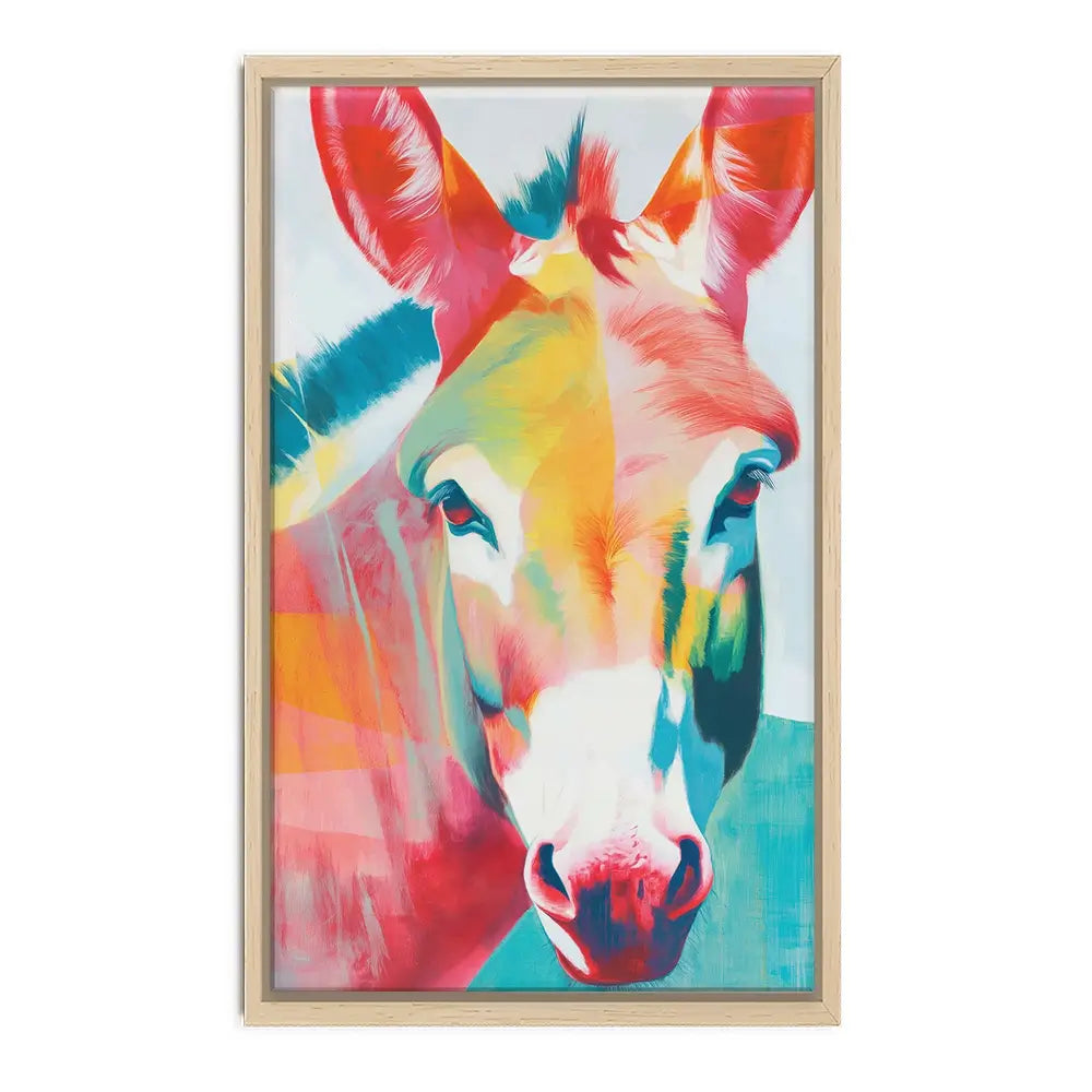 Donkey In Colours Canvas Print Donkey In Colours Canvas Print wall art product Chromatic Storm Studio