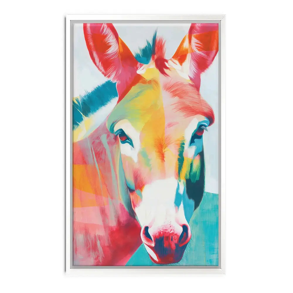Donkey In Colours Canvas Print Donkey In Colours Canvas Print wall art product Chromatic Storm Studio
