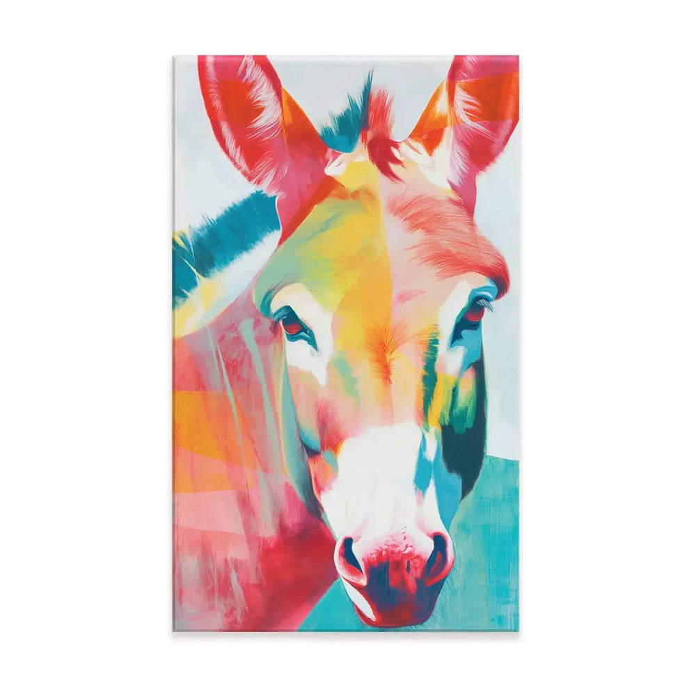 Donkey In Colours Canvas Print Donkey In Colours Canvas Print wall art product Chromatic Storm Studio