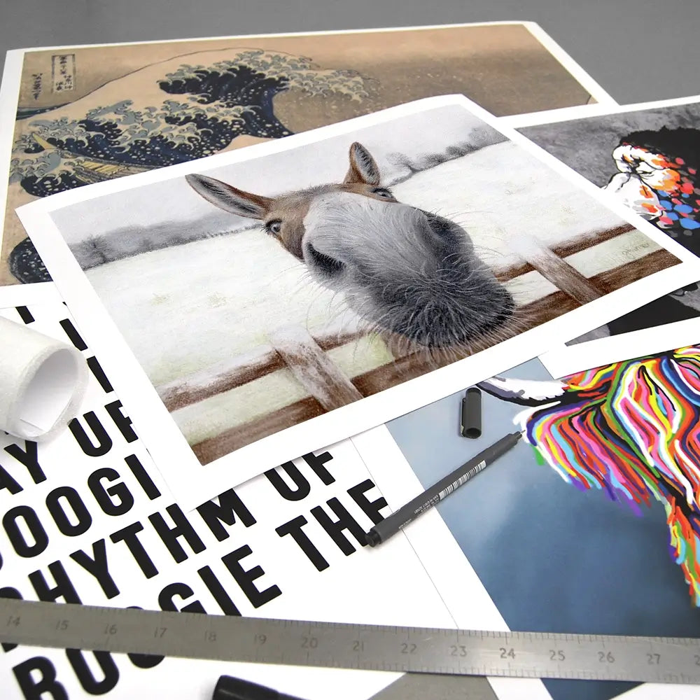 Donkey Over The Fence Art Print Donkey Over The Fence Art Print wall art product Georgie Turner