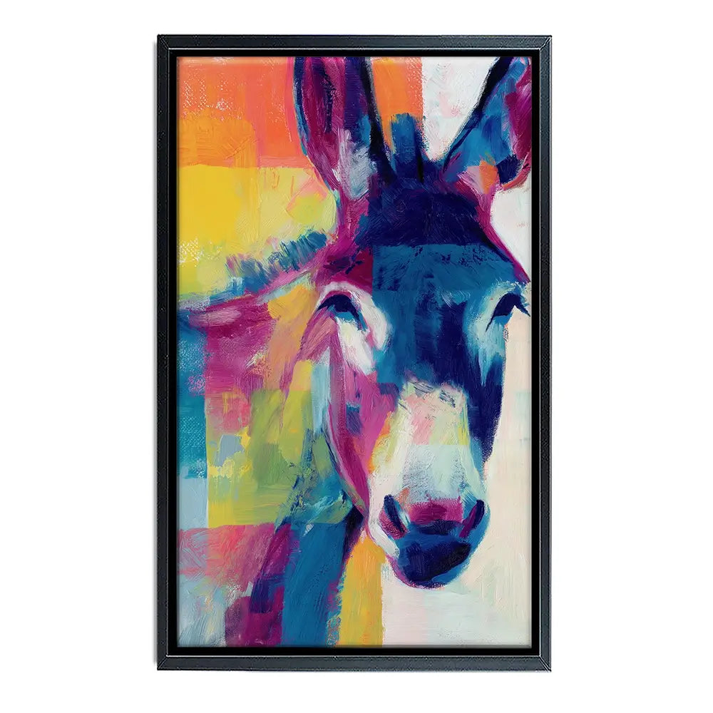 Donkey With Colour Blocks Canvas Print Donkey With Colour Blocks Canvas Print wall art product Chromatic Storm Studio