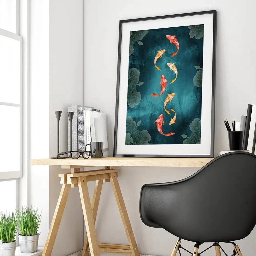Dont Be Koi Framed Art Print Dont Be Koi Framed Art Print wall art product Abubkr Mohamed / Shutterstock
