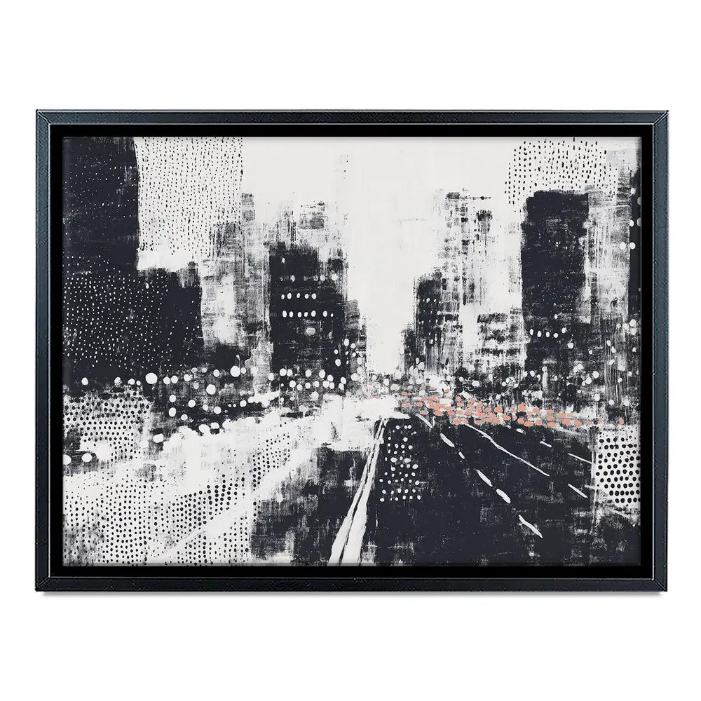 Dotted Night Road Canvas Print Dotted Night Road Canvas Print wall art product Chromatic Storm Studio