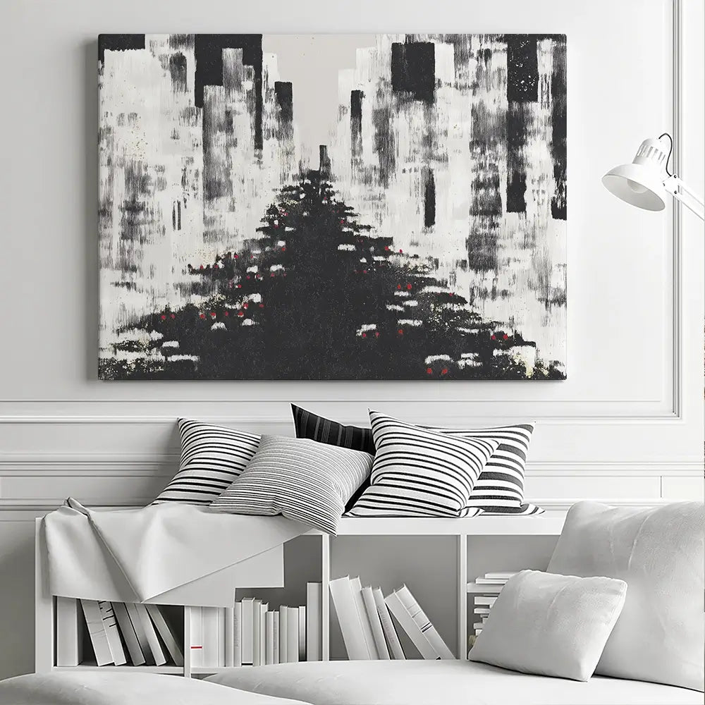 Dotted Traffic Lights Canvas Print Dotted Traffic Lights Canvas Print wall art product Chromatic Storm Studio