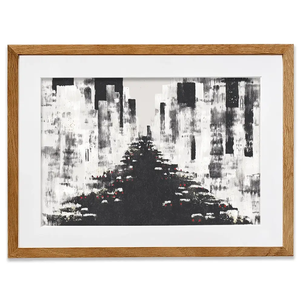 Dotted Traffic Lights Framed Art Print Dotted Traffic Lights Framed Art Print wall art product Chromatic Storm Studio