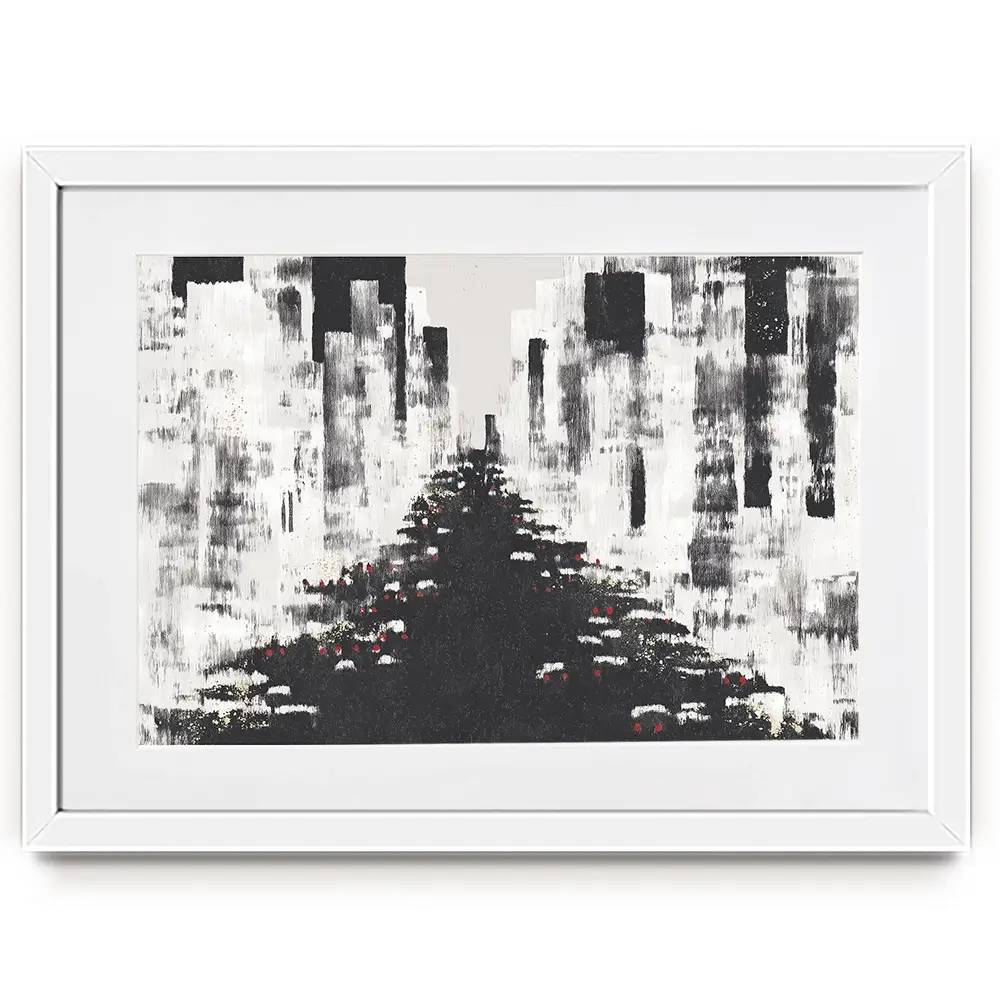Dotted Traffic Lights Framed Art Print Dotted Traffic Lights Framed Art Print wall art product Chromatic Storm Studio