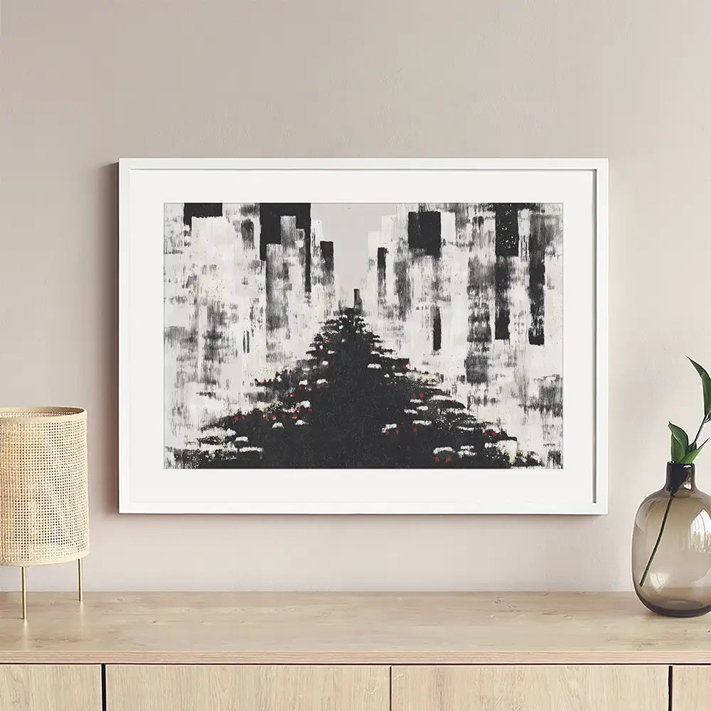 Dotted Traffic Lights Framed Art Print Dotted Traffic Lights Framed Art Print wall art product Chromatic Storm Studio