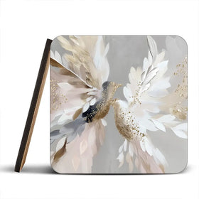 Doves In Bloom Coaster Set Doves In Bloom Coaster Set wall art product Bella Eve