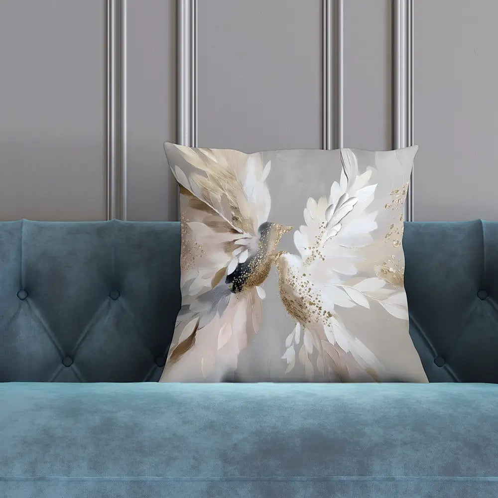 Doves In Bloom Cushion Doves In Bloom Cushion wall art product Bella Eve