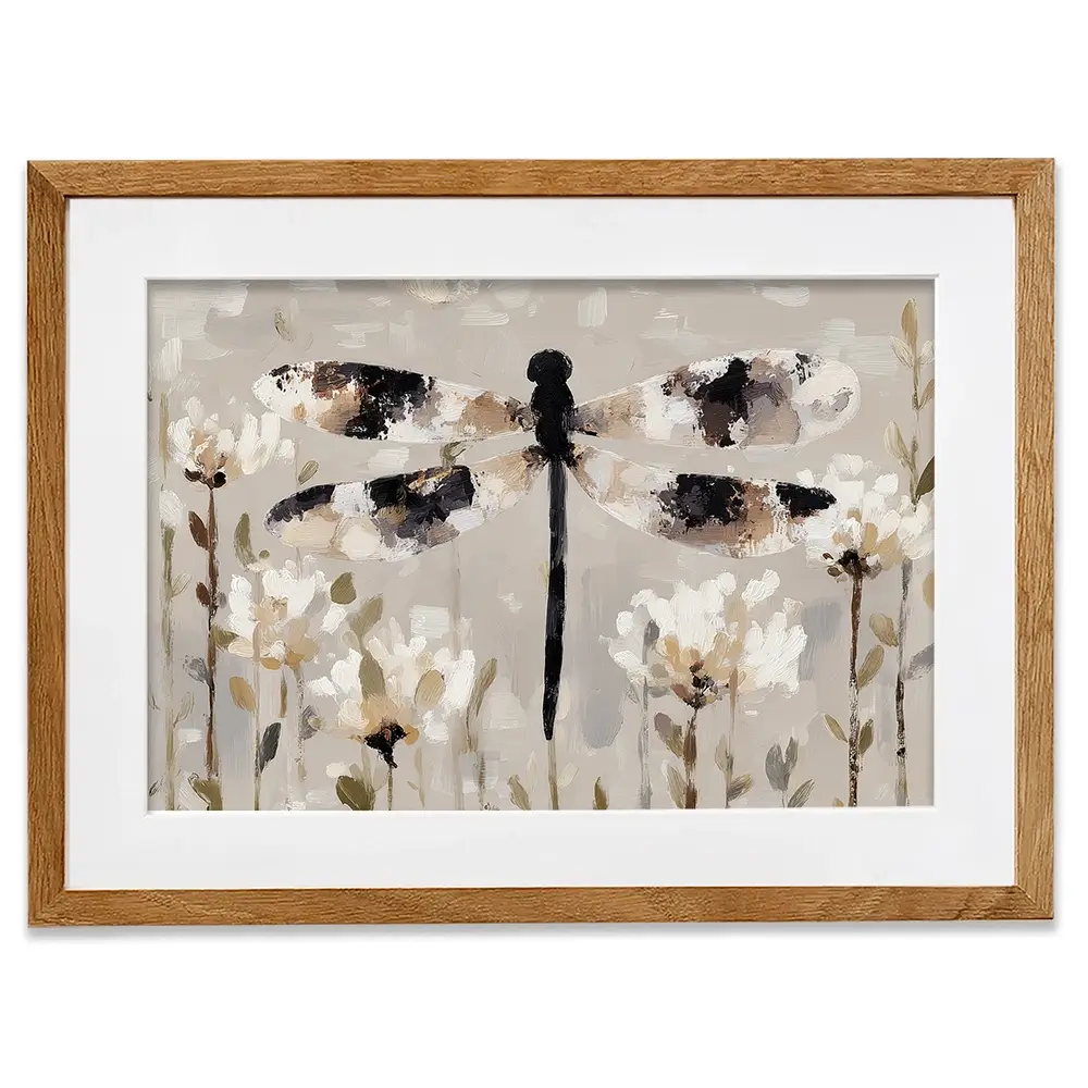 Dragonfly Meadow Hover Framed Art Print Dragonfly Meadow Hover Framed Art Print wall art product Chromatic Storm Studio