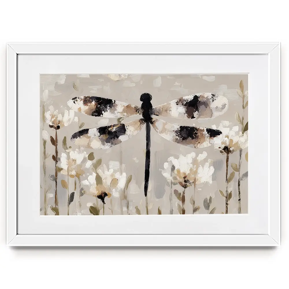 Dragonfly Meadow Hover Framed Art Print Dragonfly Meadow Hover Framed Art Print wall art product Chromatic Storm Studio