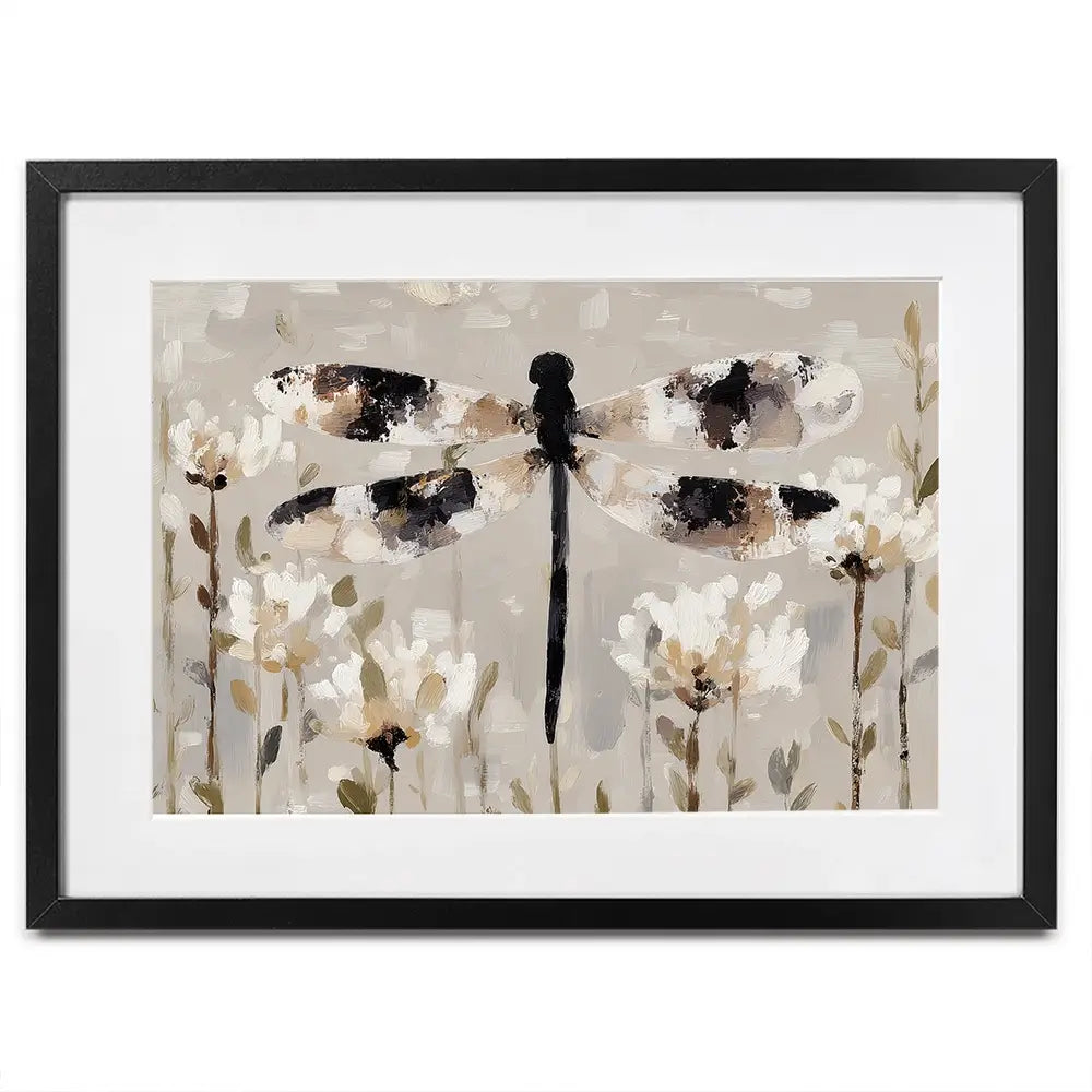 Dragonfly Meadow Hover Framed Art Print Dragonfly Meadow Hover Framed Art Print wall art product Chromatic Storm Studio