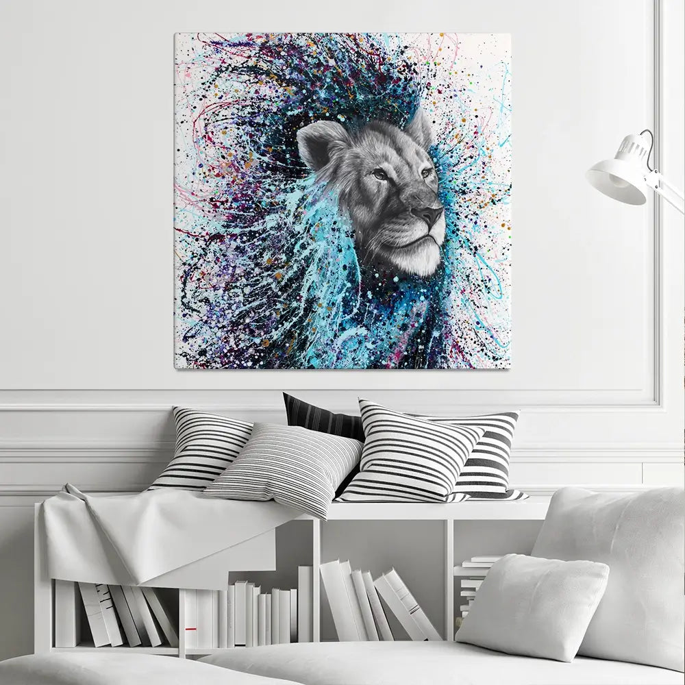 Dream Of A Lion Square Canvas Print Dream Of A Lion Square Canvas Print wall art product Ashvin Harrison (2016-2022 collection)