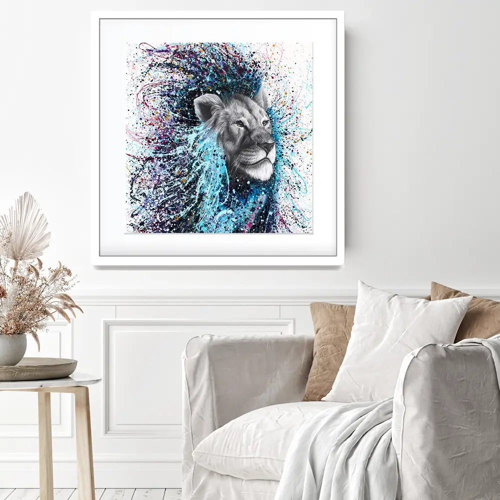 Dream Of A Lion Square Framed Art Print Dream Of A Lion Square Framed Art Print wall art product Ashvin Harrison (2016-2022 collection)