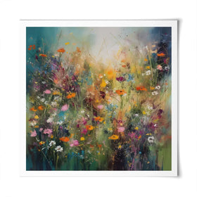Dreaming Of Wildflowers Square Art Print Dreaming Of Wildflowers Square Art Print wall art product Creative Studio - Independent