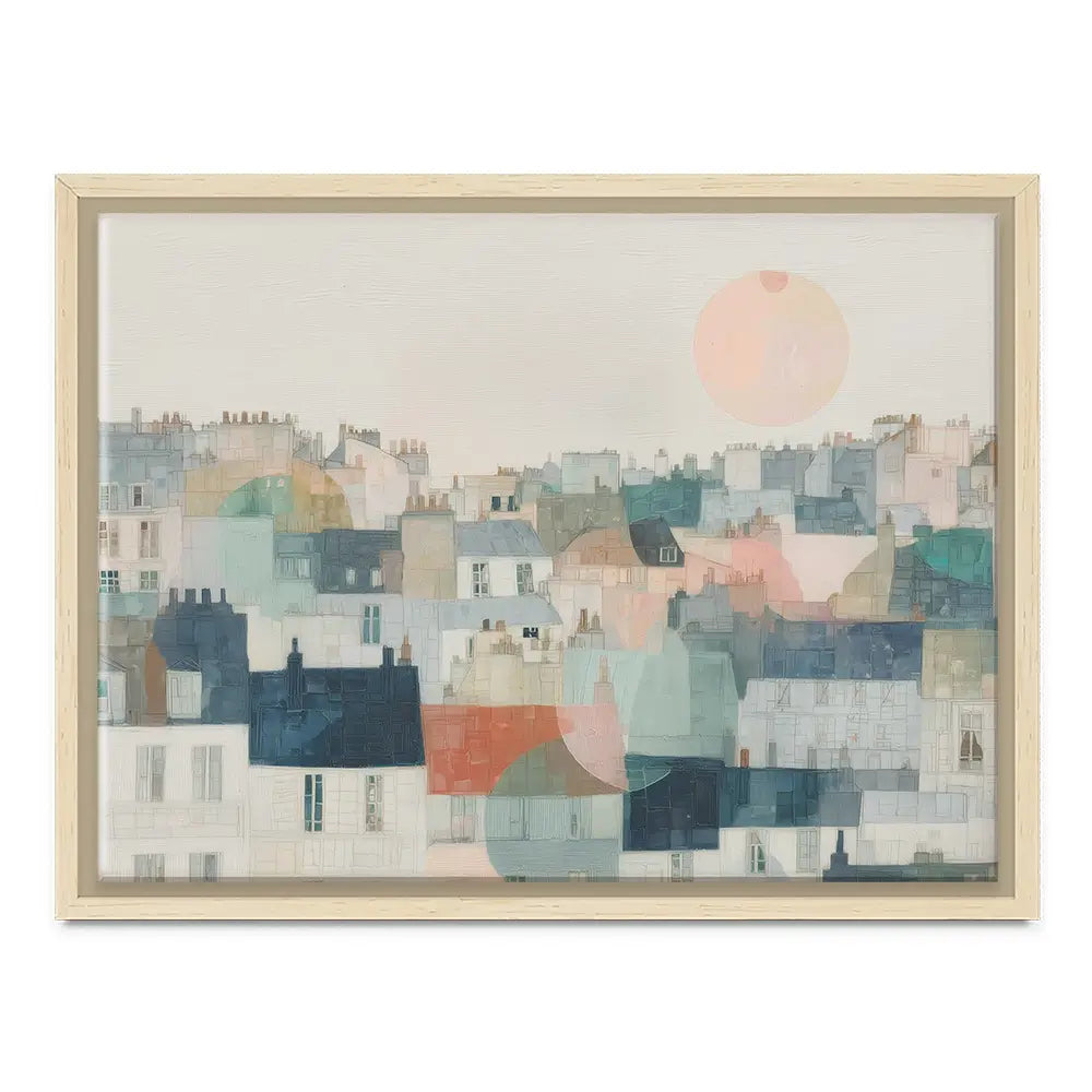 Dreamy Parisian Rooftops Canvas Print Dreamy Parisian Rooftops Canvas Print wall art product Chromatic Storm Studio