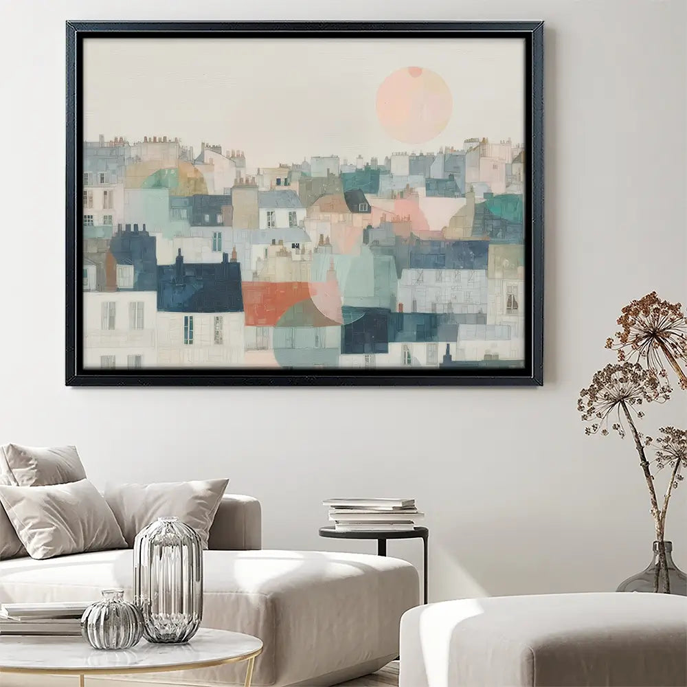 Dreamy Parisian Rooftops Canvas Print Dreamy Parisian Rooftops Canvas Print wall art product Chromatic Storm Studio