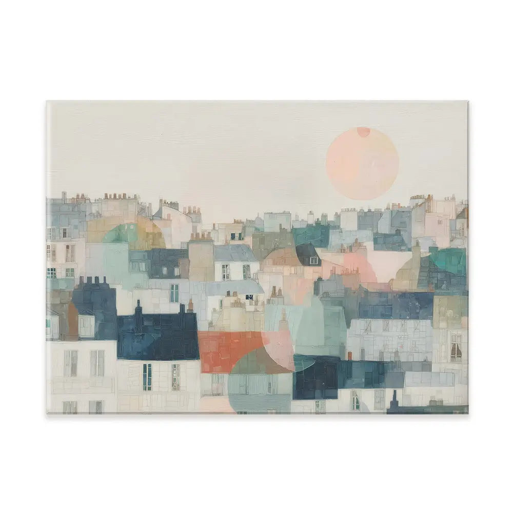 Dreamy Parisian Rooftops Canvas Print Dreamy Parisian Rooftops Canvas Print wall art product Chromatic Storm Studio