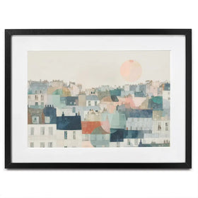Dreamy Parisian Rooftops Framed Art Print Dreamy Parisian Rooftops Framed Art Print wall art product Chromatic Storm Studio