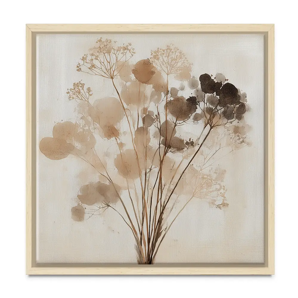 Dried Florals Square Canvas Print Dried Florals Square Canvas Print wall art product Chromatic Storm Studio