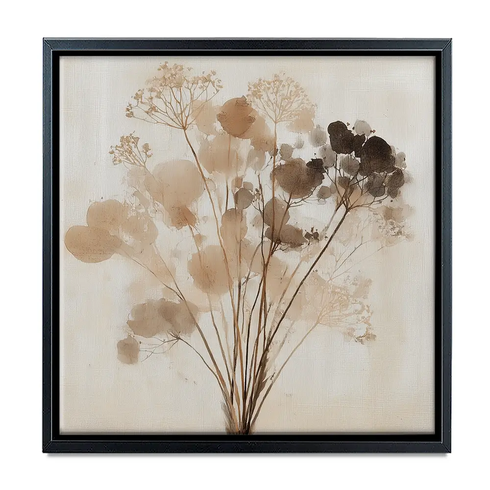 Dried Florals Square Canvas Print Dried Florals Square Canvas Print wall art product Chromatic Storm Studio