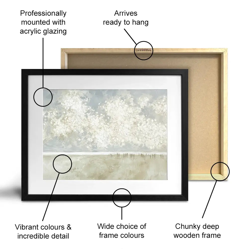 Drifting Blossom Sky Framed Art Print Drifting Blossom Sky Framed Art Print wall art product Chromatic Storm Studio