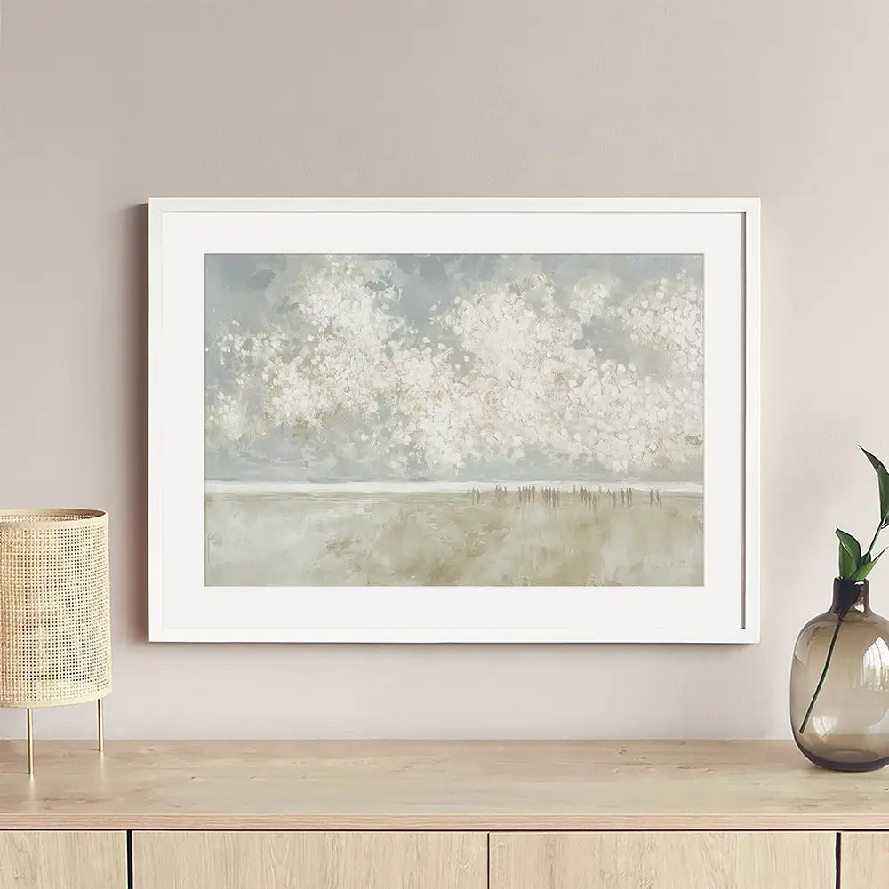 Drifting Blossom Sky Framed Art Print Drifting Blossom Sky Framed Art Print wall art product Chromatic Storm Studio