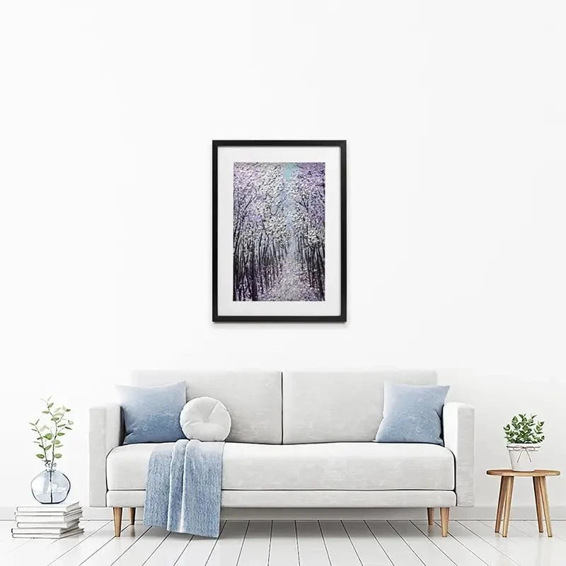 Driftwood In Purple Framed Art Print Driftwood In Purple Framed Art Print wall art product Nada Khatib