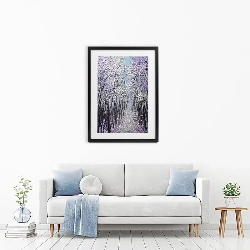 Driftwood In Purple Framed Art Print Driftwood In Purple Framed Art Print wall art product Nada Khatib