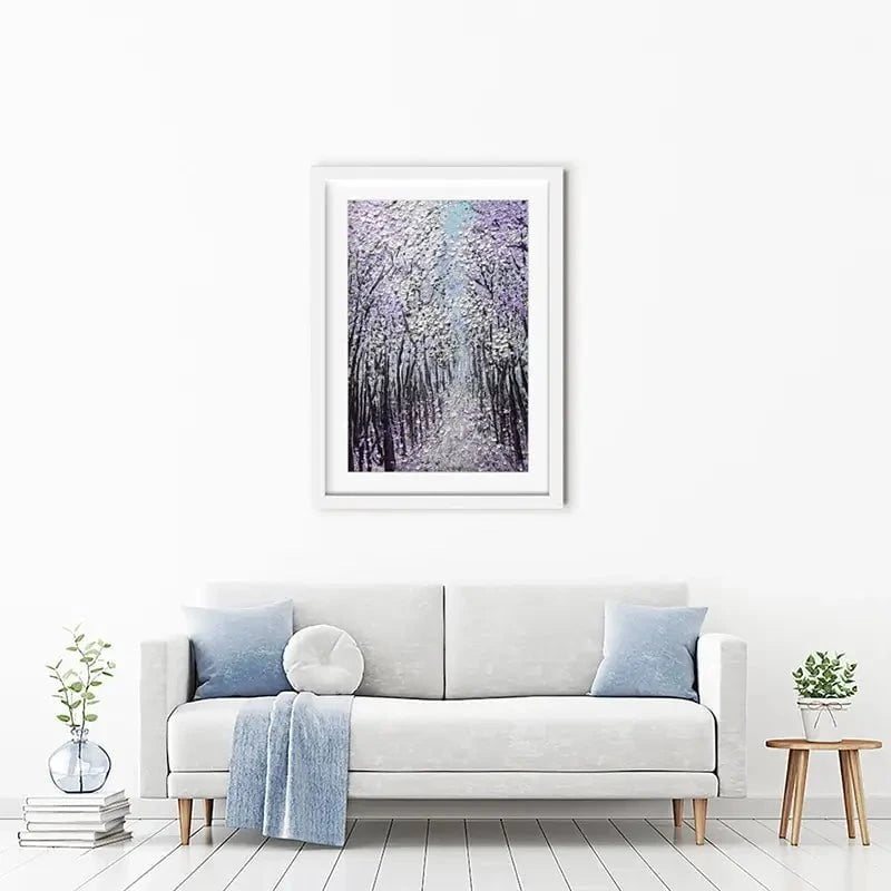 Driftwood In Purple Framed Art Print Driftwood In Purple Framed Art Print wall art product Nada Khatib