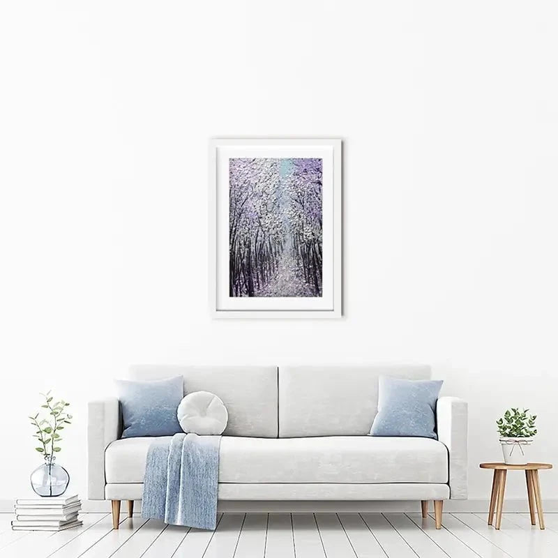 Driftwood In Purple Framed Art Print Driftwood In Purple Framed Art Print wall art product Nada Khatib