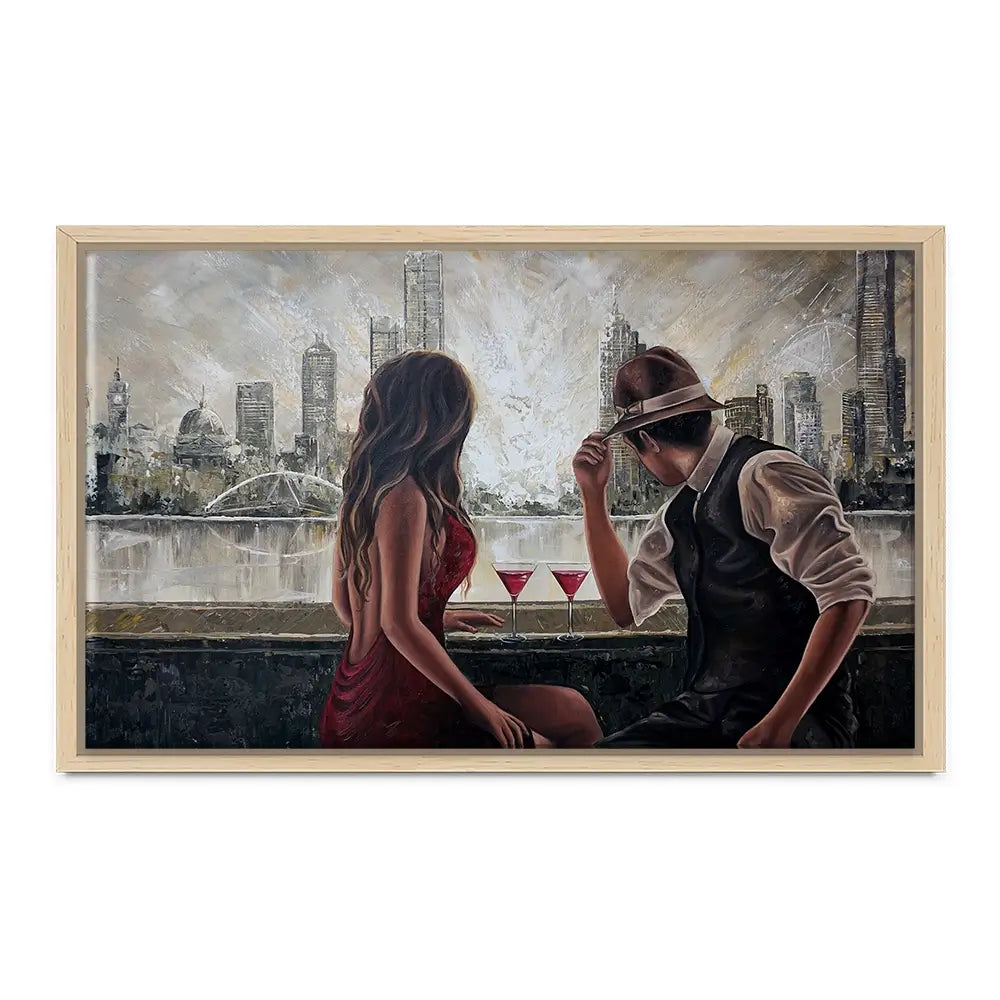 Drinks By The Yarra Canvas Print Drinks By The Yarra Canvas Print wall art product Isabella Karolewicz