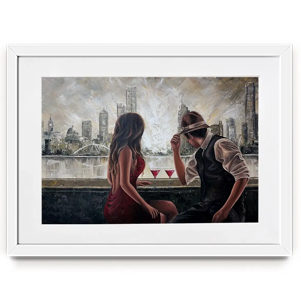 Drinks By The Yarra Framed Art Print Drinks By The Yarra Framed Art Print wall art product Isabella Karolewicz