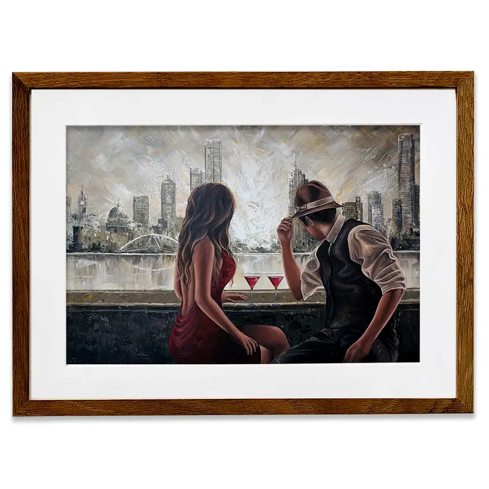 Drinks By The Yarra Framed Art Print Drinks By The Yarra Framed Art Print wall art product Isabella Karolewicz